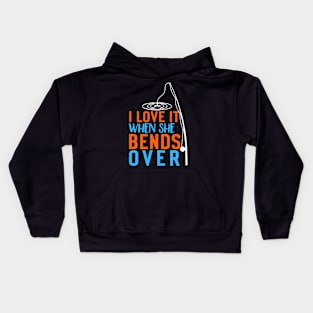 I Love It When She Bends Over Kids Hoodie